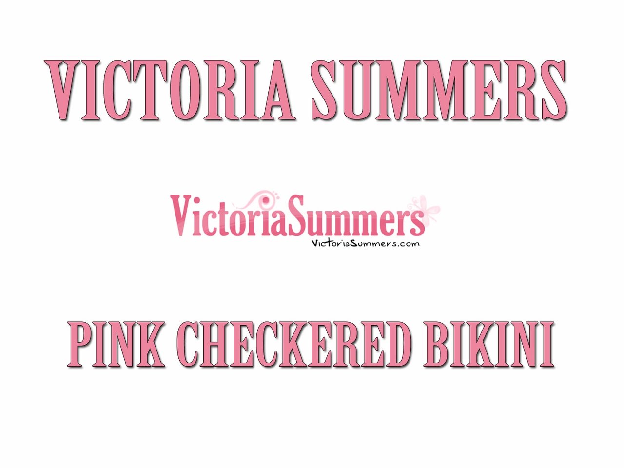 Pink Check Bikini - VictoriaSummers